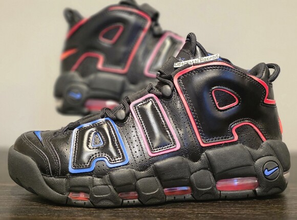 Nike Air More Uptempo 96 Electric Black Racer Blue 3D RARE Og FD0729-001 MENS 9 main image 4